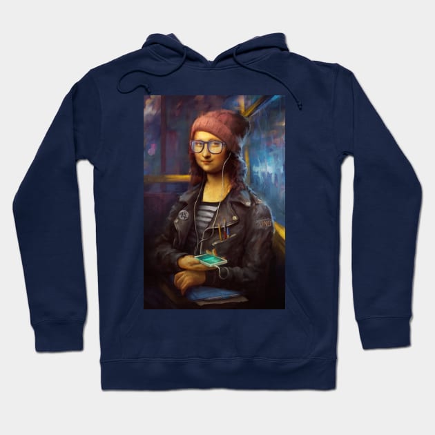 Mona Lisa in Bus Hoodie by bohater13